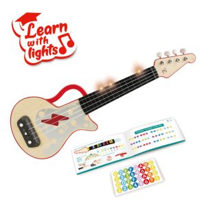 Hape E0624 Learn with Lights Ukulele Red